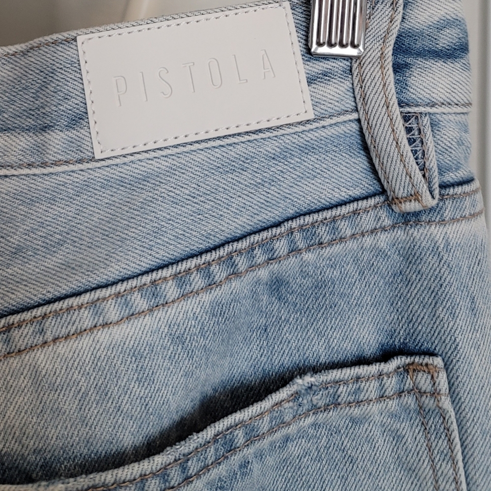 Pistola Alice Denim High Rise Split Front Midi Skirt in Coastal - Size 28 - Picture 12 of 13